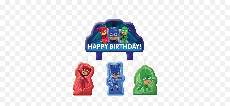 Pj Masks Party Candle Set Just Party Supplies Nz - Pj Masks Birthday Candles Emoji,Candle Emoji
