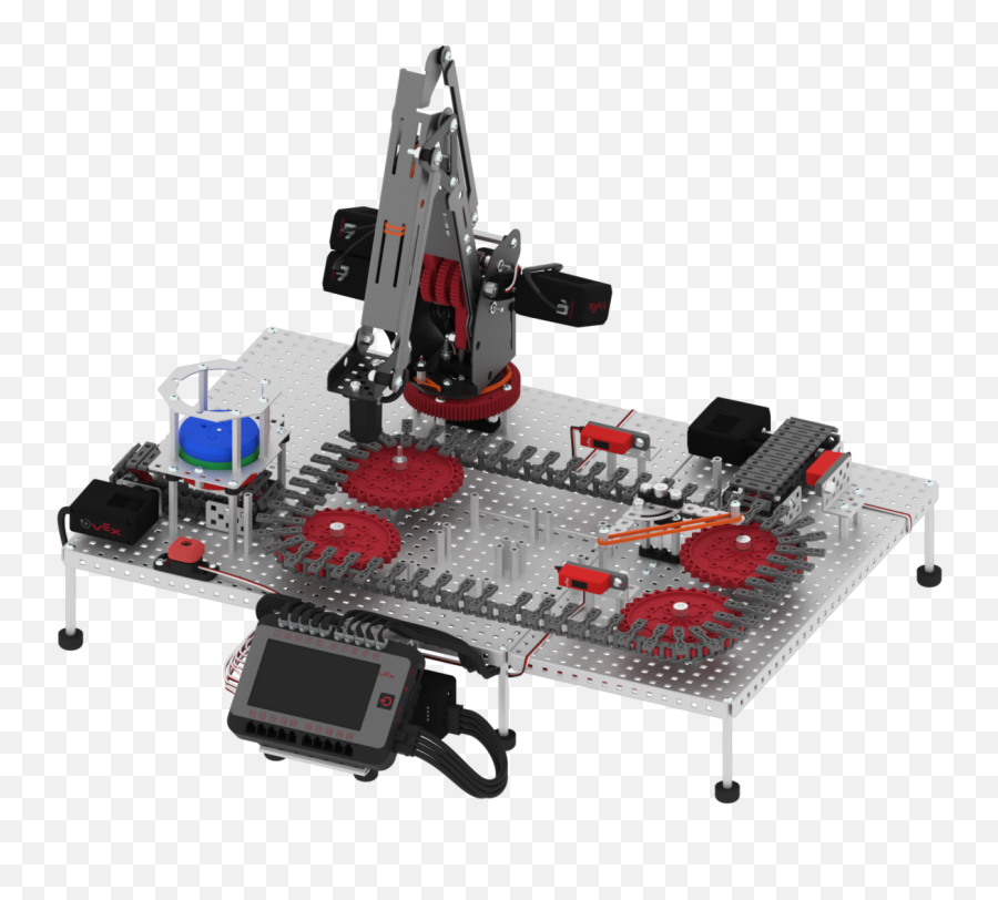 Vex V5 Workcell Industrial Robotic Arm Model For Stem - Conveyor System Emoji,Learning Robot Toy With Emotions