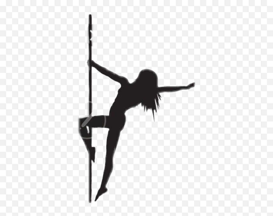 Silhouette Poledancer Sticker - Stripper Pole Silhouette Emoji,Pole Dancer Emoji