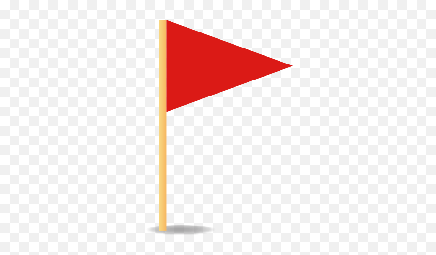 Triangular Flag On Post - Red Triangle Flag Png Emoji,Golf Emoji