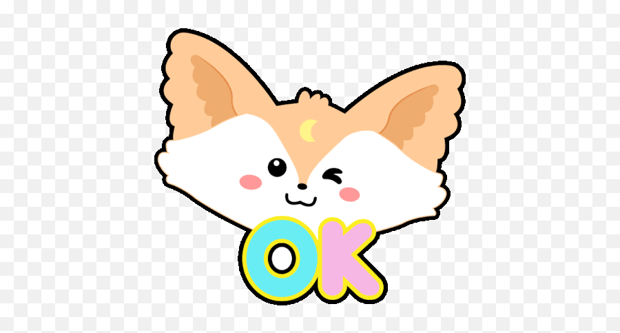 Fox Cute Sticker - Happy Emoji,Red Fox Emotion