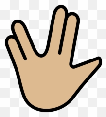 Vulcan Salute Emoji Clipart - Vulcan Salute,Vulcan Salute Emoji