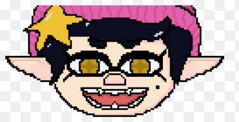 Callie Head From Splatoon Pixel Art - Fictional Character Emoji,Splatoon Emoticon