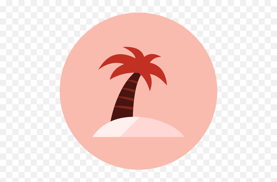 Beach Free Icon Of Kameleon Red Round - Beach Icon Png Emoji,Emoticon Playa Whatsapp