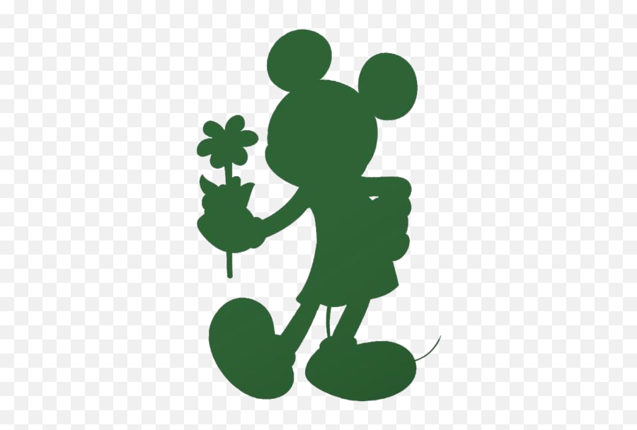 Transparent Mickey Mouse With Flower Png Image Pngimagespics - Fictional Character Emoji,Mickey Mouse Emoji Background