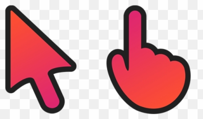 Gradient Cursors Collection - Fire Hand Cursor Transparent Emoji,Emotions Mouse Heads