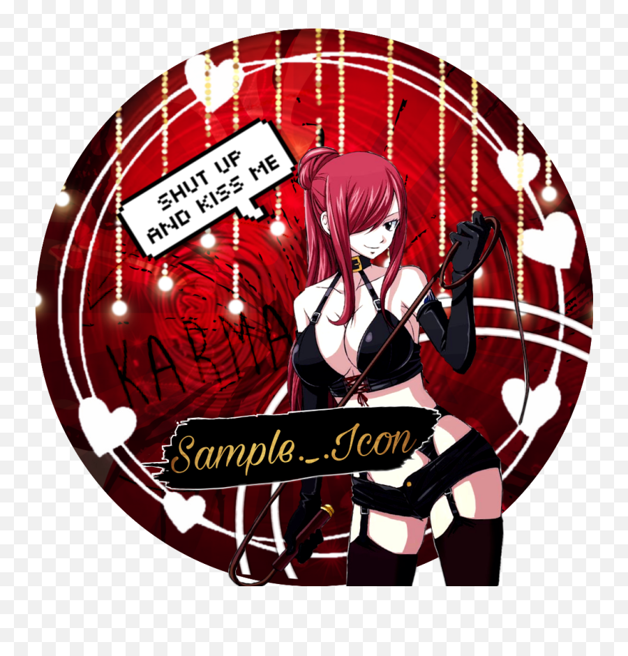 Icon Erza Red Fairytail Drunkicon - Fairy Tail Erza Scarlet Icon Emoji,Fairy Tail Erza Chibi Emoticon