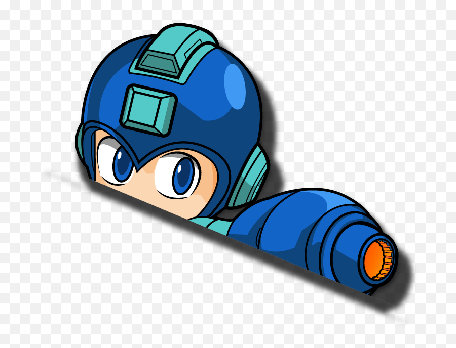 Mega Man Peeker - Fictional Character Emoji,Emotion Window Mega Man