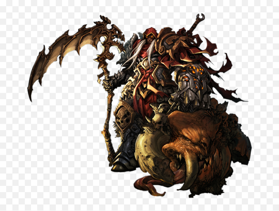 War Holding A Decapitated Monster Skull Darksiders Ps3360 Emoji,Decapitated Head Emoji