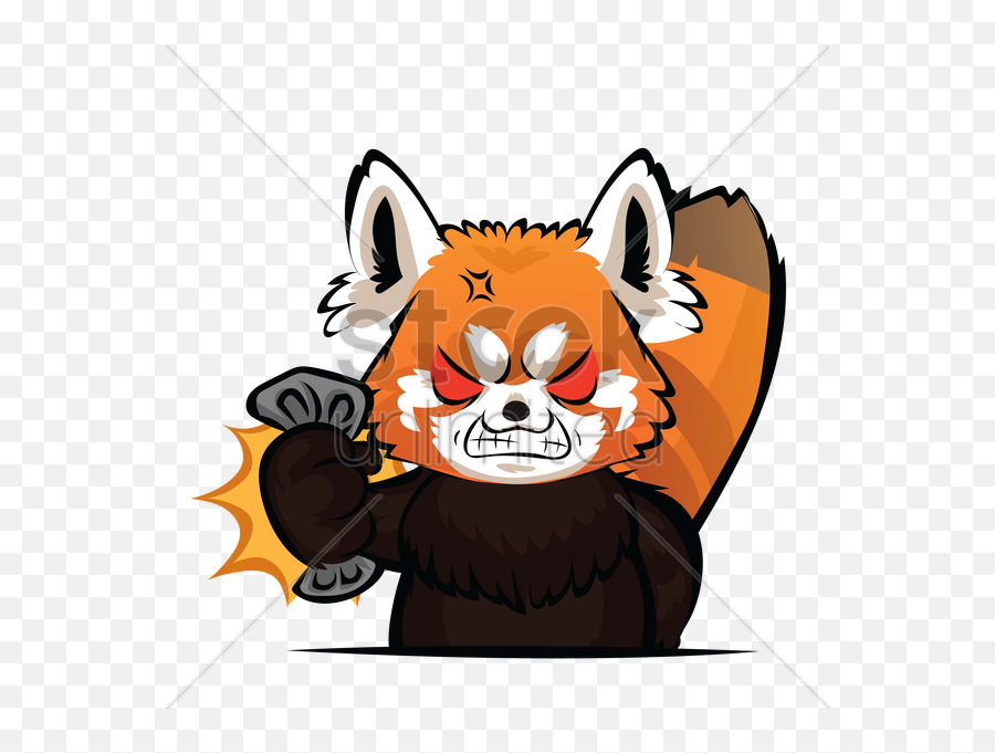 Angry Red Panda Cartoon Clipart Red Panda Giant Panda Emoji,Angry Raccoon Emoji