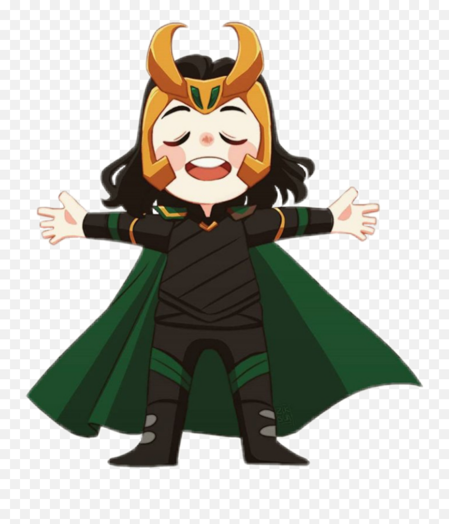 Loki Marvel Chibi Sticker By Damson Emoji,Marvel Twotyer Emojis