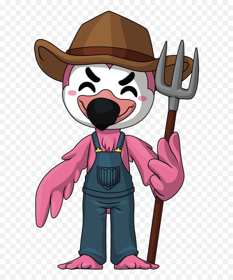 Farmer Flamingo - Farmer Flamingo Youtooz Emoji,Farmer Emoji