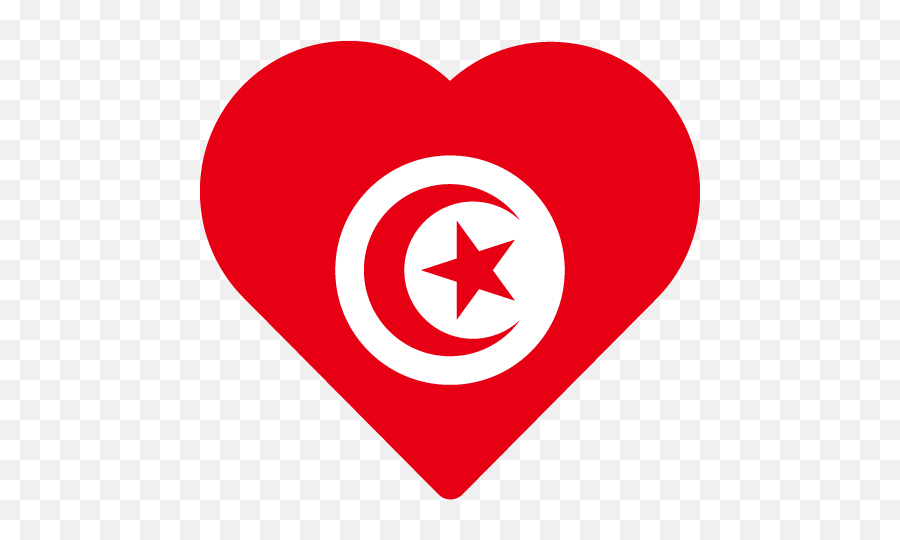 Vector Country Flag Of Tunisia - Heart Vector World Flags Emoji,Ethiopian Flag Emoji