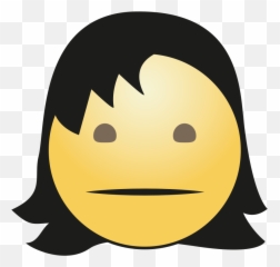 Cute Hair Girl Emoji Transparent - Transparent Emoji Cute,Emoji No Background