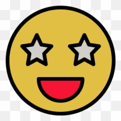 Smiley Emoji Icon Of Colored Outline - Icon Png Excited,Emoticon Symbol