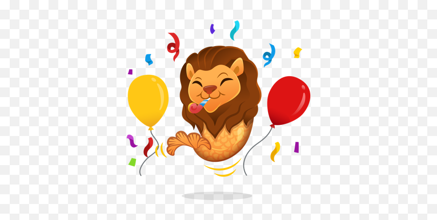 Merlion Stickers By Singapore Tourism Board - Balloon Emoji,Lion Emoji