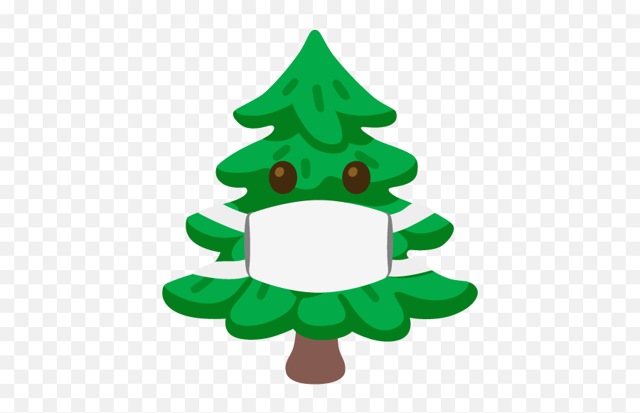 Google On Twitter Now As We Head Into A Holiday Season - Christmas Tree With Mask Emoji,Google Turtle Emoji