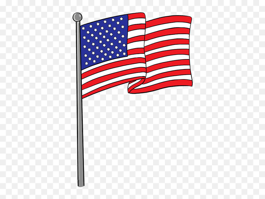 Easy Flags To Draw - American Flag Easy Drawings Emoji,