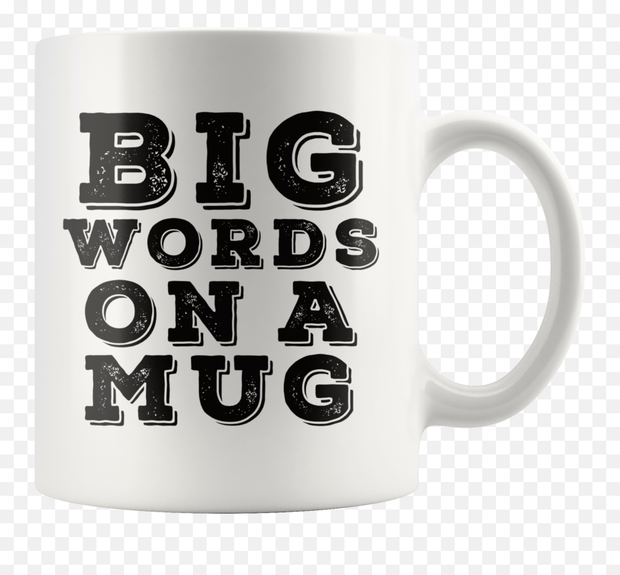 Mug Funny Coffee Cup Gag Gift Emoji,Big Words Big Emotions