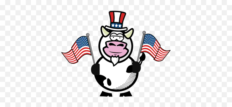 Udderly Amazing Clipart - Trumoo Udderly America Emoji,Gumball Darwin Smiley Face Emoticon