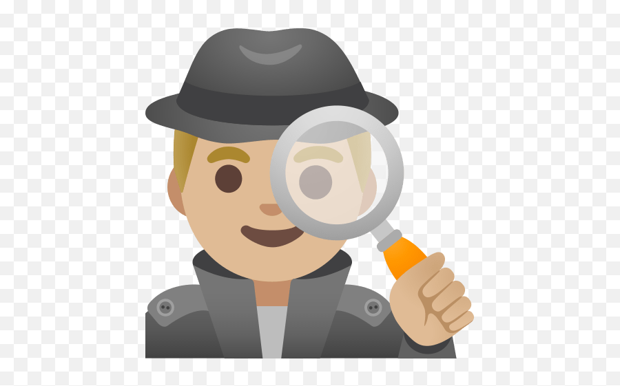 Medium Light Skin Tone - Detektiv Emoji,Using Magnifing Glass Emoticon