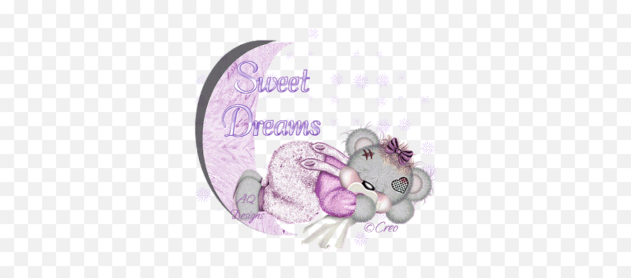 Good Night - Sweet Dreams Glitter Animated Emoji,