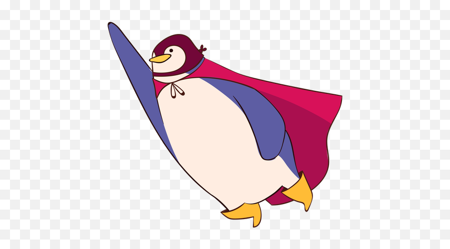 Pinguin Mit Kap - Heldenkarikatur Transparente Png U0026 Svg Vektor Animal Figure Emoji,Mawaru Penguindrum Emoticon
