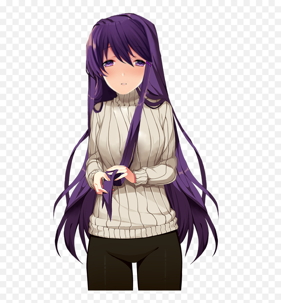 I Tried Making A Front Facing Yuri Sprite Ddlc Emoji,Deviantart Yay Emoticon