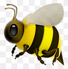 Bee Insect Emoji Emoticon Sticker - Bee Emoji Png,Facebook Emoticon Insect