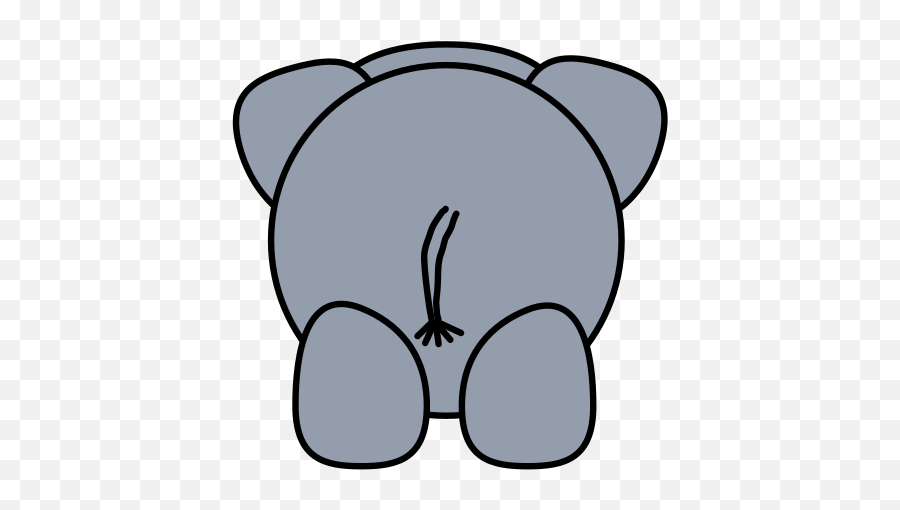 Elephant Rear Png Svg Clip Art For Web - Download Clip Art Clip Art Emoji,Forsaken World Elephant Emojis
