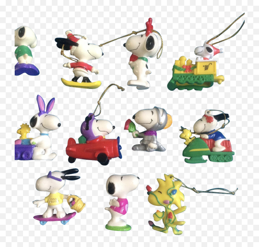 Snoopy Christmas Ornaments Vintage - Woodstock Emoji,Peanuts And Snoopy Emoticons