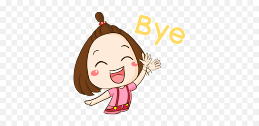 Cute Little Girl Sticker By Pham Binh Emoji,Young Girl Emoji Iphone