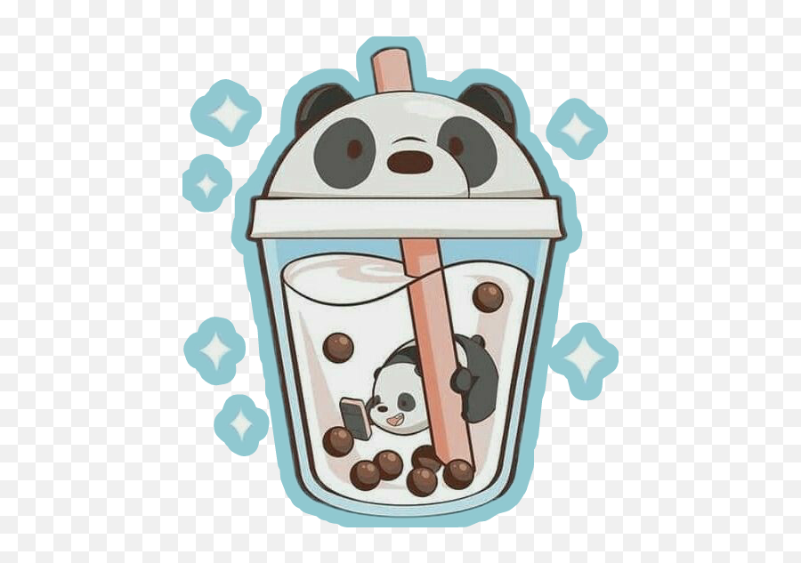 Bubble Tea With Cute Kawaii T Rex Inside Sticker By Emoji,Boba Emoji Html