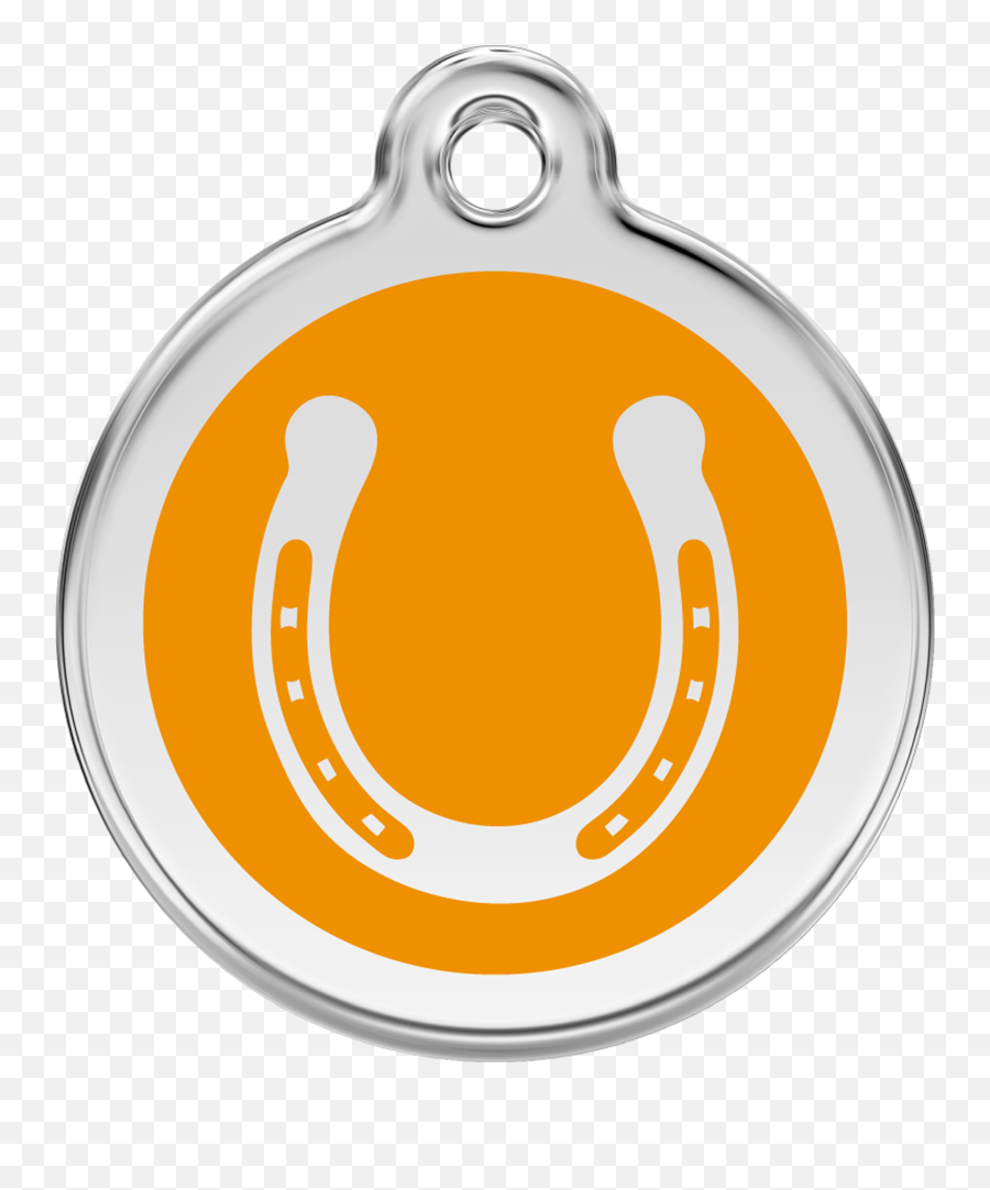 Red Dingo Enamel Tag Horseshoe Orange 01 - Hsor Hufeisen Emoji,Horseshoe Emoticon