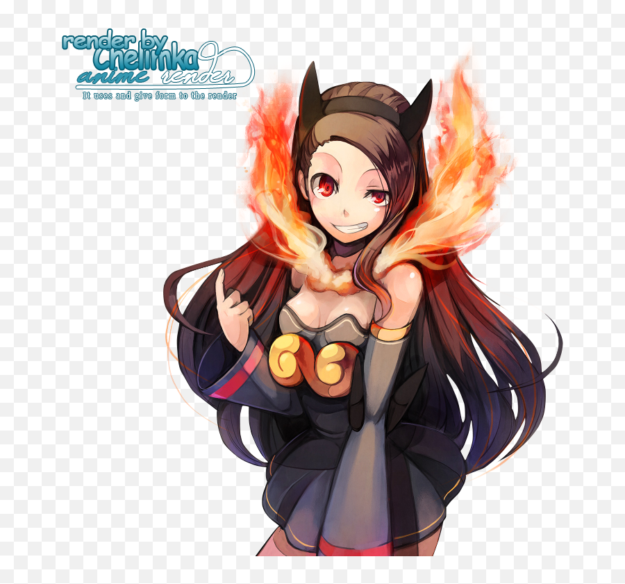 Download Hd Just Like Fire Heart Attack Girl On The Left - Girl Anime Fire Png Emoji,Heart Attack Emoji