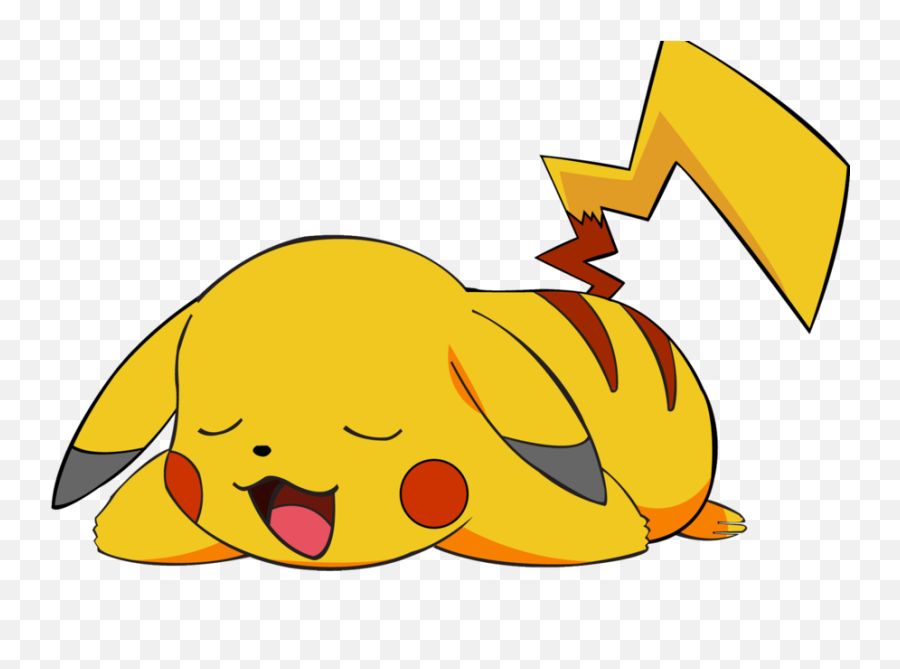 Clipart Sleeping Tired Clipart Sleeping Tired Transparent - Pikachu Laying Down Emoji,Dodo Emoji