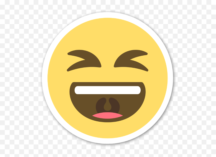 Hear No Evil Monkey Stickykart - Laughing With Mouth Open Emoji,Hear No Evil Emoji