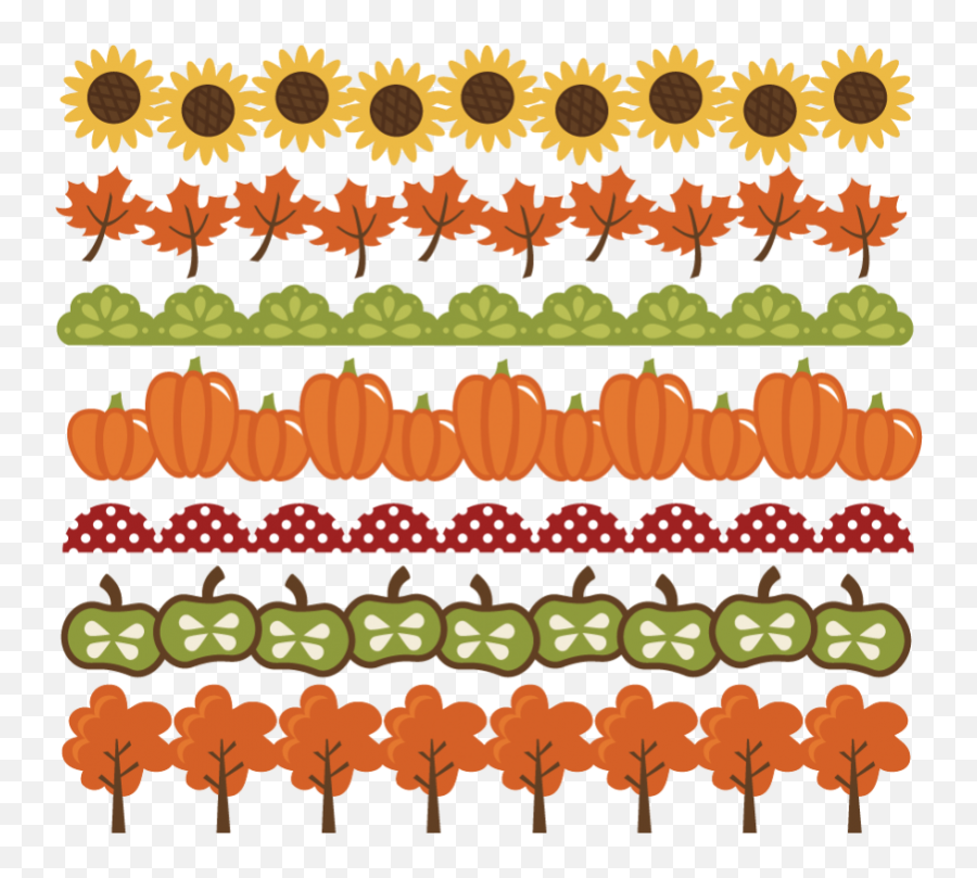 Fall Borders Svg Cut Files Autumn Svg - Pumpkin Fall Border Clipart Emoji,Emoji Border Paper