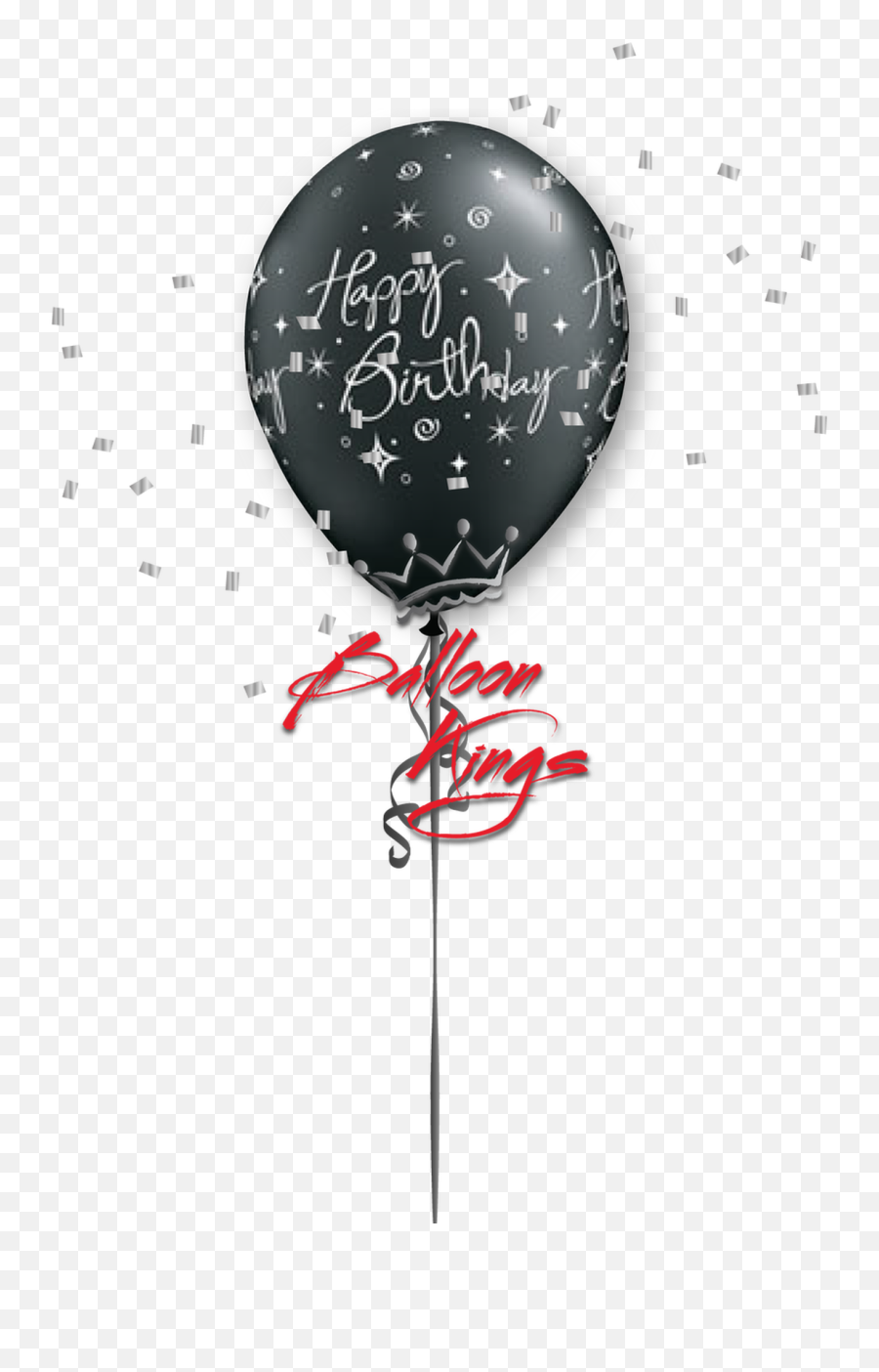 11in Latex Happy Birthday Elegant - Black Portable Network Graphics Emoji,Black Balloon Emoji