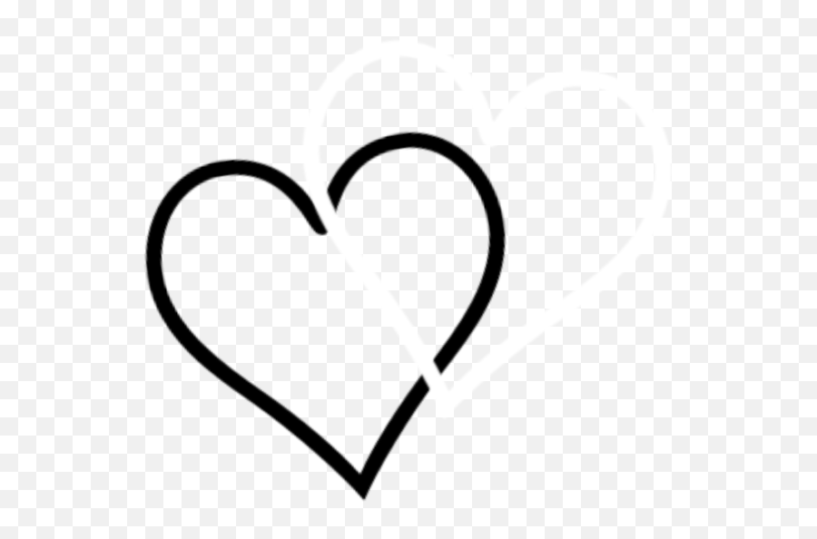Corazón Negro Blanco Sticker - Girly Emoji,Corazon Blanco Emoji