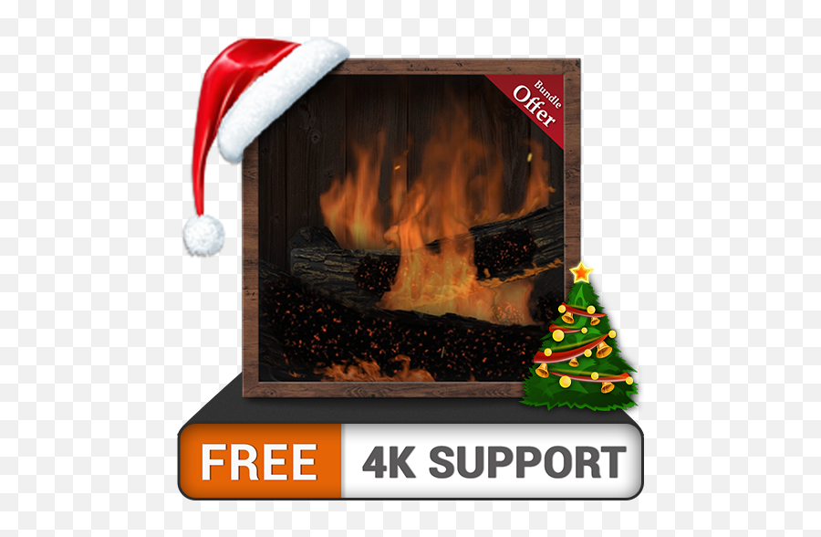 Virtual Fireplace Hd Free - Decorar Fotos De Navidad Gratis Emoji,Emotions Wallpaper Hd