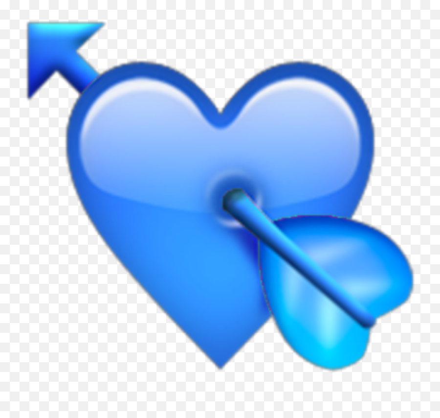 O Que Significa Coração Azul No Emoji - Heart With Arrow Emoji Transparent,Coracao Emoticon