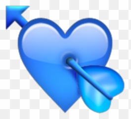 O Que Significa Coração Azul No Emoji - Heart With Arrow Emoji Transparent,Coracao Emoticon