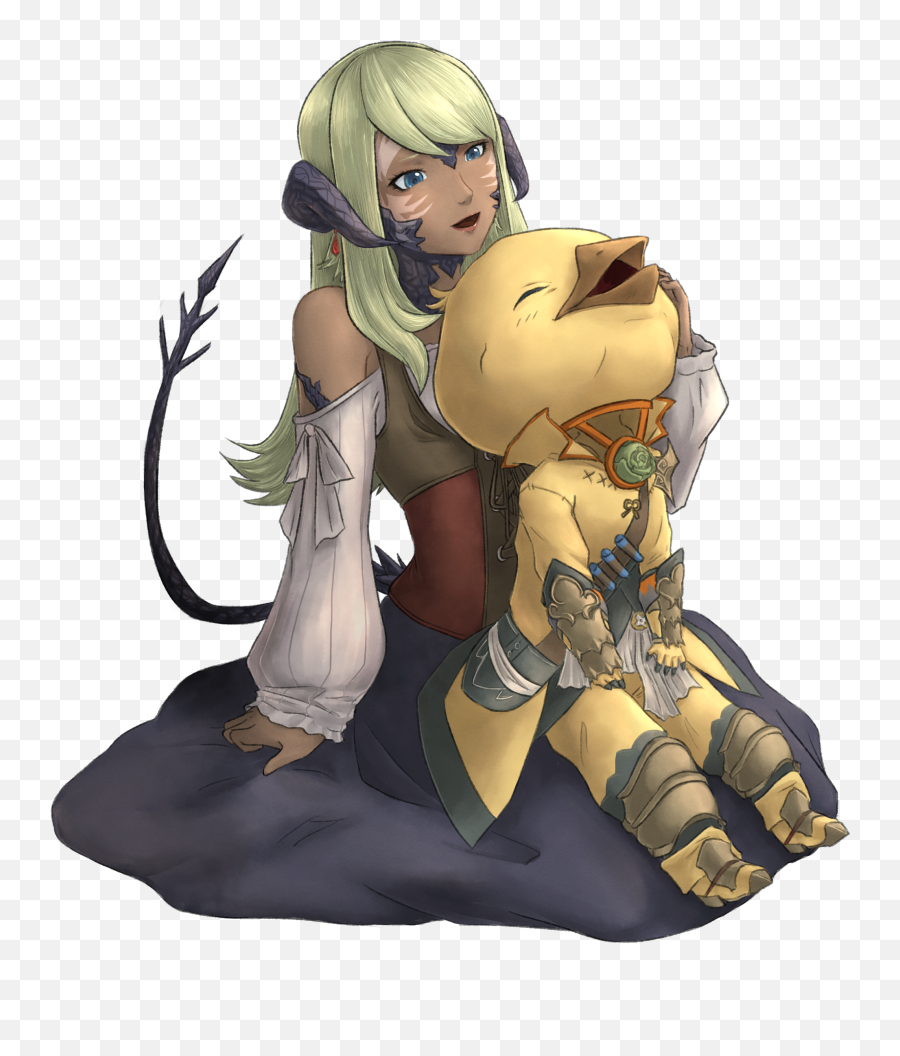 Chocobo Lalafell Sitting - Ffxiv Lalafell Au Ra Emoji,Bestinslot Twitch Emojis