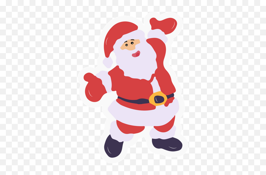 Santa Claus Icon Of Sticker Style - Available In Svg Png Santa Claus Emoji,Holiday Emoji