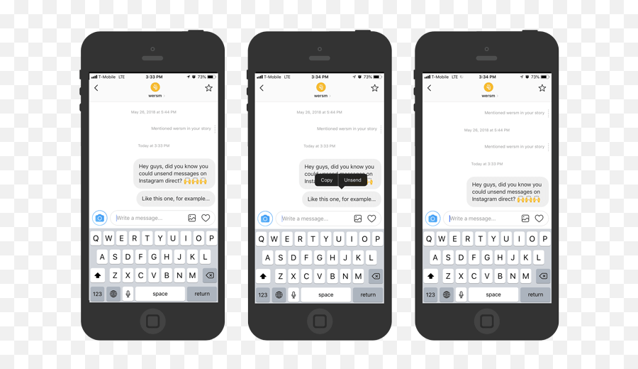 How To Unsend A Message On Instagram Direct - Iphone Instagram Message Png Emoji,Erasing Emojis On Fb Messenger