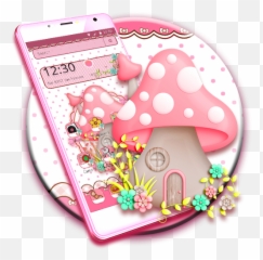 Pink Cute Mushroom Themefor Android - Mushroom Emoji,Iphone Mushrooms Emoji