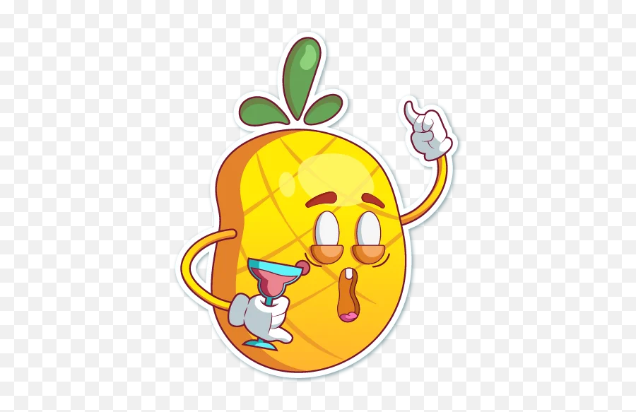 Big Cute Pineapple By - Happy Emoji,Diry Emoticon