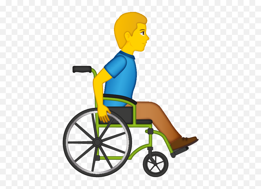 Wheelchair Emoji - Self Propel Wheelchair Cartoon,Otter Emoji Iphone