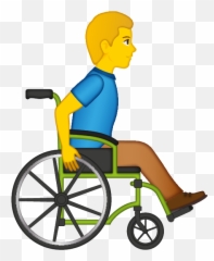 Wheelchair Emoji - Self Propel Wheelchair Cartoon,Otter Emoji Iphone